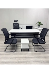 Esko Ofis Takımı - Sandalyeler Dahil (Beyaz Renk)